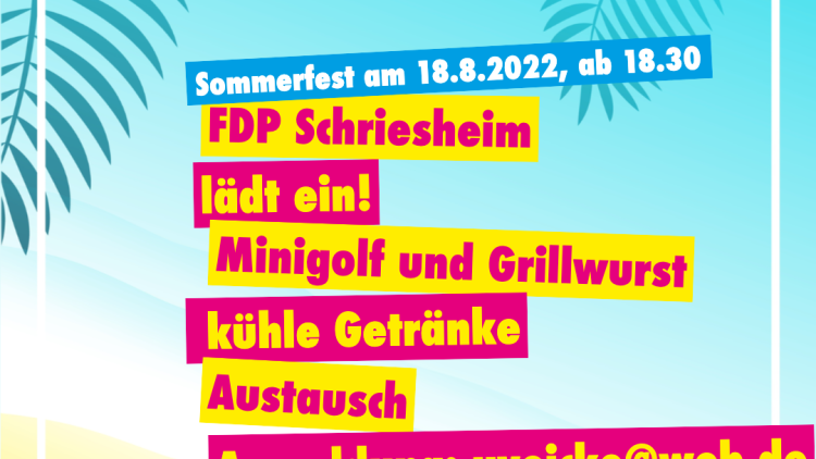 Sommerfest der FDP Schriesheim